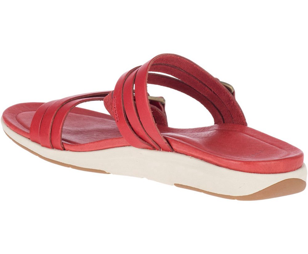 Merrell Sandals Red - Kalari Shaw Slide - Womens 76ECONDML